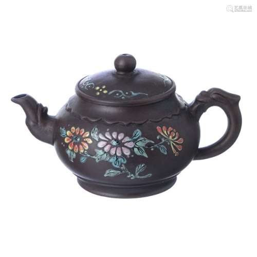 Flowers Chinese Yixing teapot, Minguo