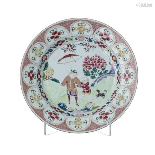 Dish 'Dutch with servant and dog' in Chinese Expor…