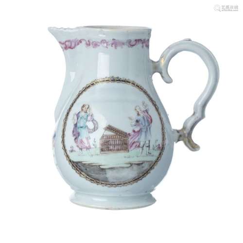 Chinese porcelain figurative jug, Qianlong