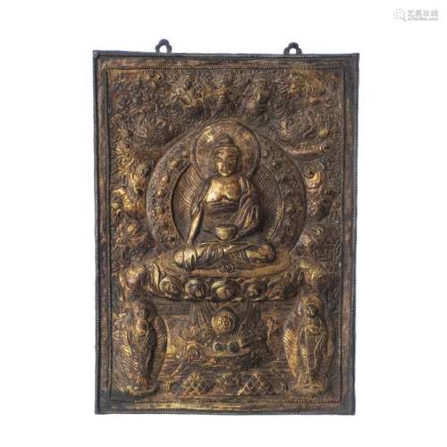 Tibet bronze plaque