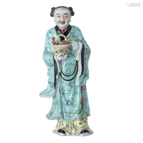 Chinese porcelain boy figure, Republic