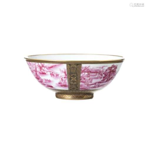Bowl 'landscapes' in Chinese porcelain