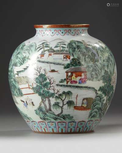 A CHINESE FAMILLE ROSE JAR