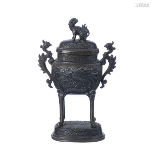 Japanese bronze censer