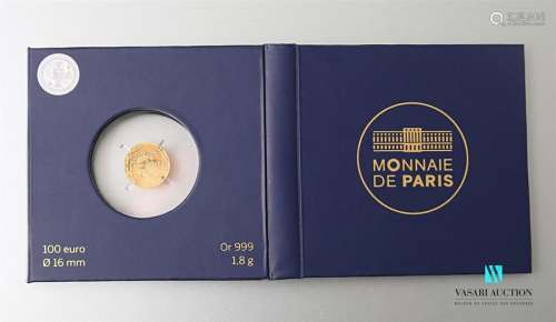 PARIS CURRENCY One 100 euro coin gold 999°/00 UEFA…