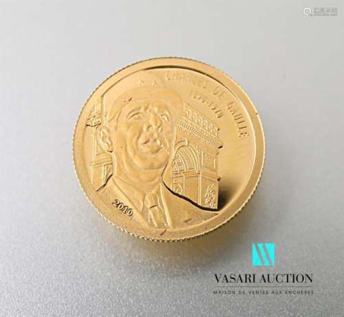 BENIN One coin of 1500 francs CFA Charles De Gaull…