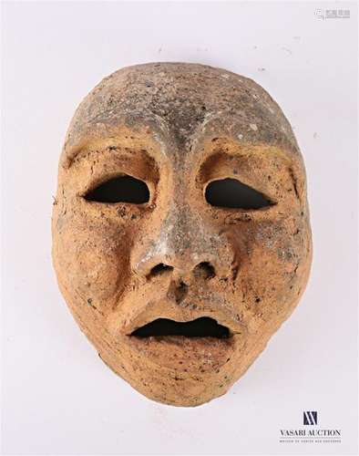 Antropomorphic terracotta mask (wear and tear) Top…