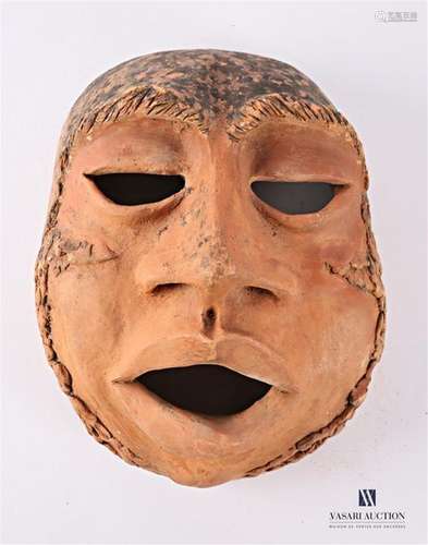 Antropomorphic Terracotta Mask Marked (wear, dirt …