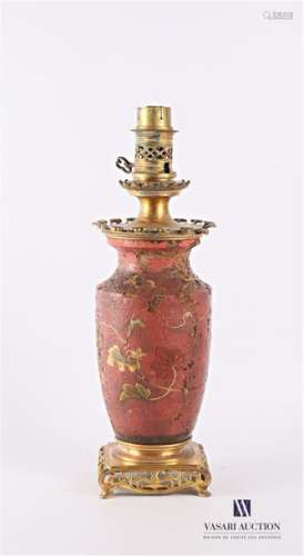 Baluster shaped oil lamp base in lacquered terraco…