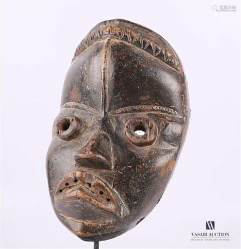 WEST AFRICA LIBERIA Wooden Dan mask Metal base 50 …