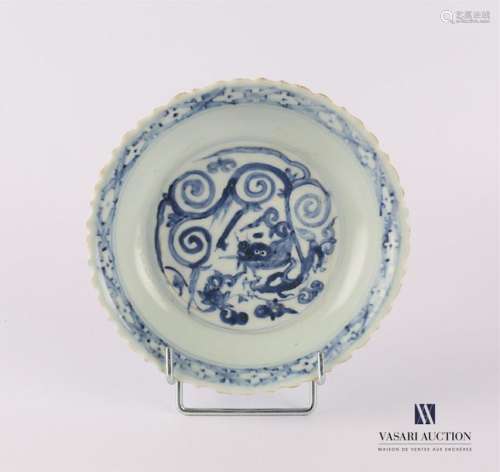 CHINA Blue white porcelain soup plate decorated wi…