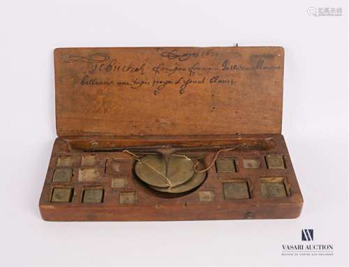 Trebuchet in its rectangular wooden case, the lid …