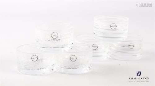 SALVIATI Suite of six candle holders that can form…