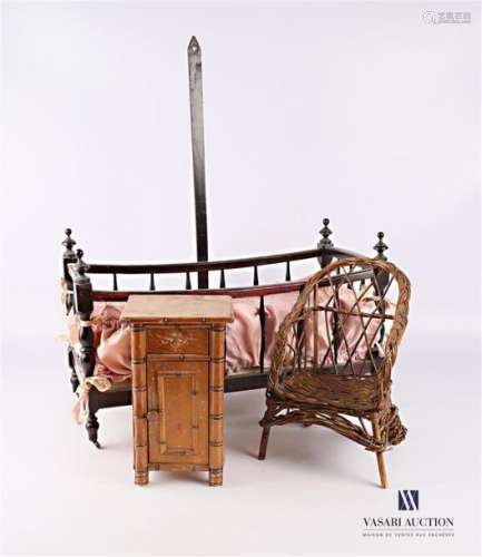 DOLLET FURNITURE] Batch including a bed with bars …