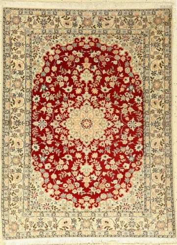 Fine Nain Rug (6LA), Persia, approx. 20 years,wool with