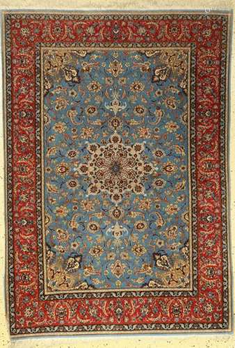 Isfahan fine rug, Persia, approx. 50 years, wool with