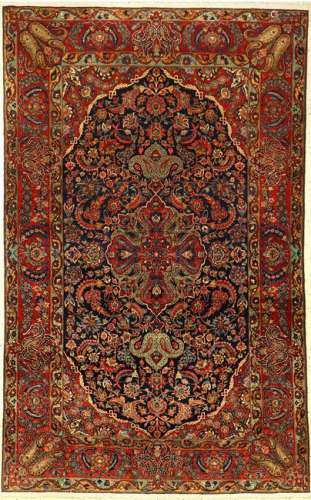 Fine Kashan rug old, Persia, around 1930,wool,approx.