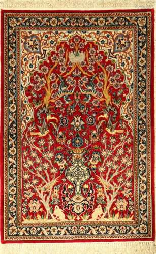 Fine Esfahan, Persia, approx. 30 years, wool with and