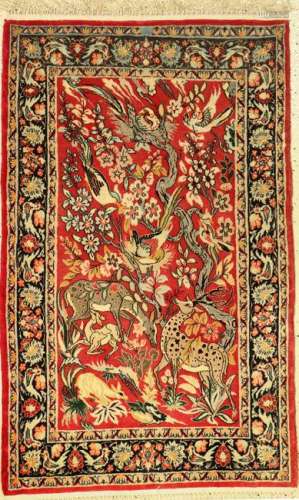 Fine Isfahan rug, Persia, approx. 30 years, wool with