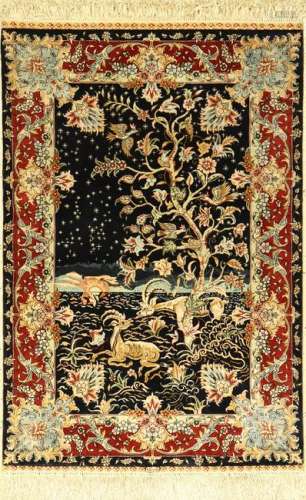 Fine silk Hereke rug, China, approx. 30 years,pure