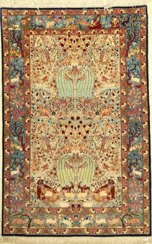 Fine Isfahan old, Persia, approx. 40 years, wool with