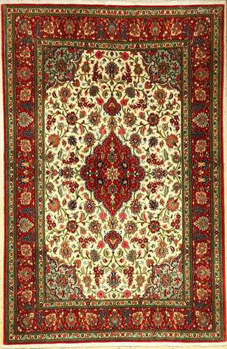 Fine Qum rug, Persia, approx. 30 years, wool, approx.