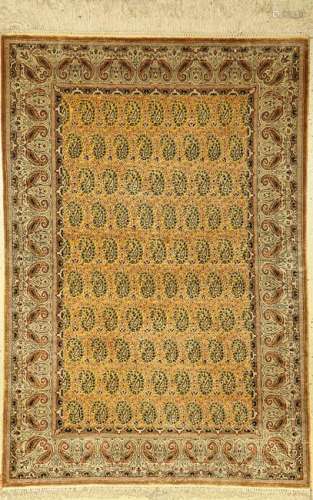 Silk Qom old, Persia, approx. 50 years, pure natural