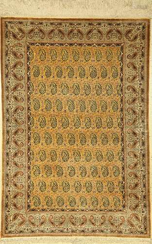 Silk Qom old, Persia, approx. 50 years, pure natural