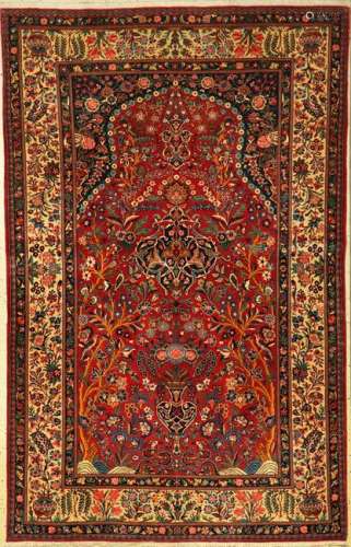 Fine Kashan rug old, Persia, around 1930, wool