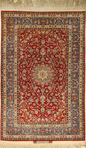 Fine Isfahan rug old, (signed), Persia, around1950,