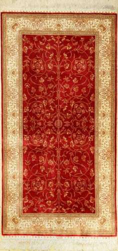 Hereke silk rug, China, approx. 40 years, purenatural