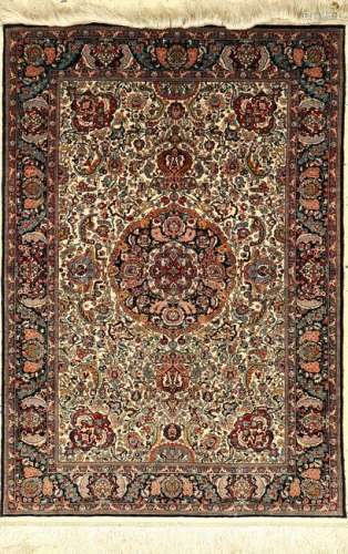 Silk Hereke rug very fine, China, approx. 20 years,