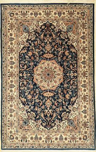 Isfahan rug fine, China, approx. 30 years, wool