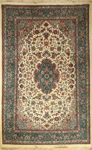 Lahore carpet, India, approx. 40 years, wool with silk