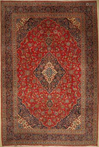 Kashan Carpet old, Persia, approx. 40 years, wool on