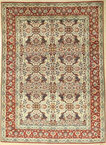 Fine Nain 'Tudeschk' rug old, Persia, around 1930, wool