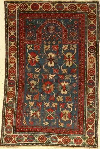 Rare Karabagh 'prayer rug' antique, Caucasus, 19th