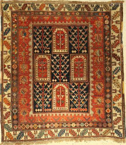 Tachte Schirwan antique rug, Caucasus, around 1890,