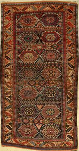 Rare Jaff rug, antique, Persia, 19th century, wool on