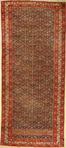 Malayer Kelly carpet antique, Persia, around 1900, wool