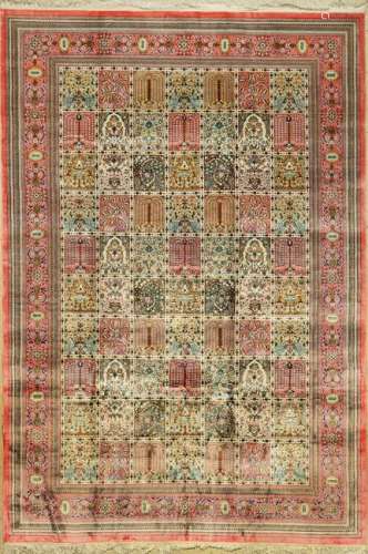 Kashmir carpet, India, approx. 40 years, Merc.Cotton