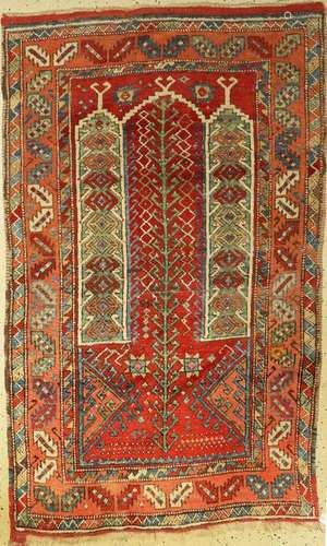 Rare antique Konya rug, Anatolia, 19th century