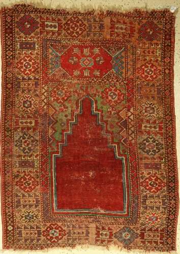 Mudjur 'prayer rug' antique, Anatolia, 19th century