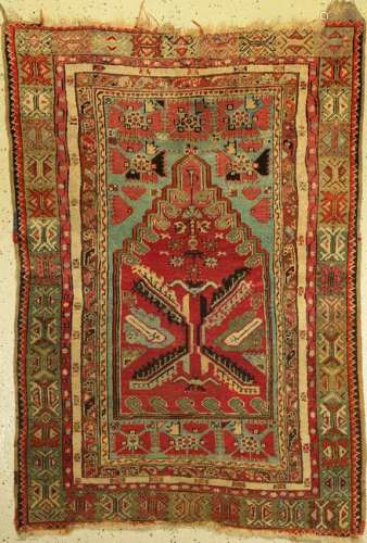 Kirsehir 'prayer rug', antique, Anatolia, 19thcentury