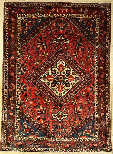 Bakhtiar rug old, Persia, approx. 60 years, wool on