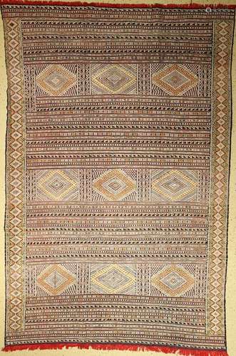 Morocco Kilim, approx. 40 years, wool on cotton