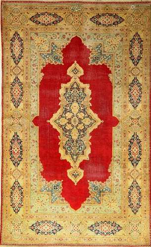 Kirman rug old, Persia, approx. 60 years, woolon cotton