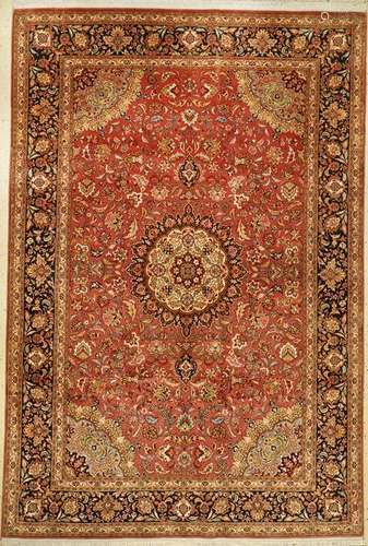 Fine Tabriz old (50 RAJ), Persia, (Part-Silk),approx.