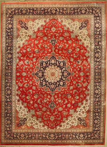 Qum silk carpet, Persia, approx. 50 years, pure natural