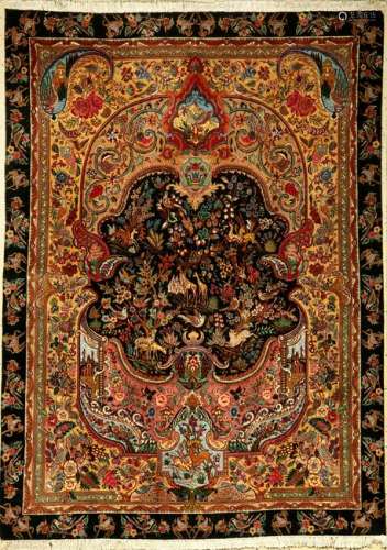 Fine Tabriz rug old (50 RAJ), Persia, approx. 60 years